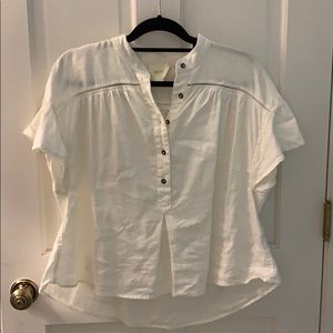 Anthropologie White Blouse